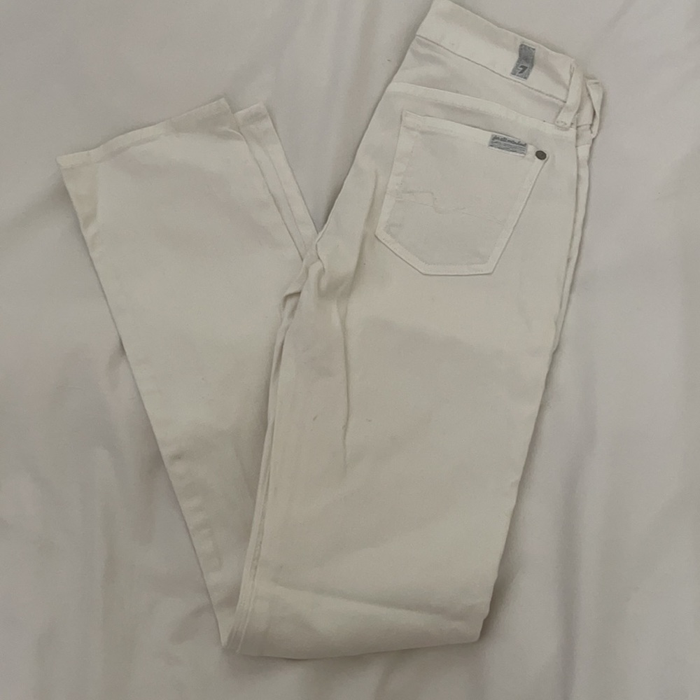 7 for all mankind white jeans kimmie